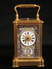 Fine enamel panelled French carriage clock, circa 1890