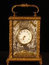 Boer war presentation carriage clock