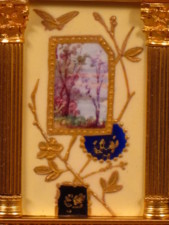 Miniature porcelain panelled carriage clock