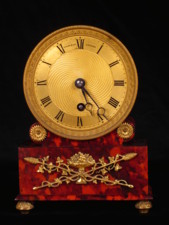 small tortoiseshell mantel clock by Viner