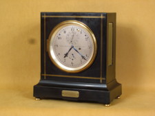 ebony veneered 8 day mantel chronometer by Thomas Mercer