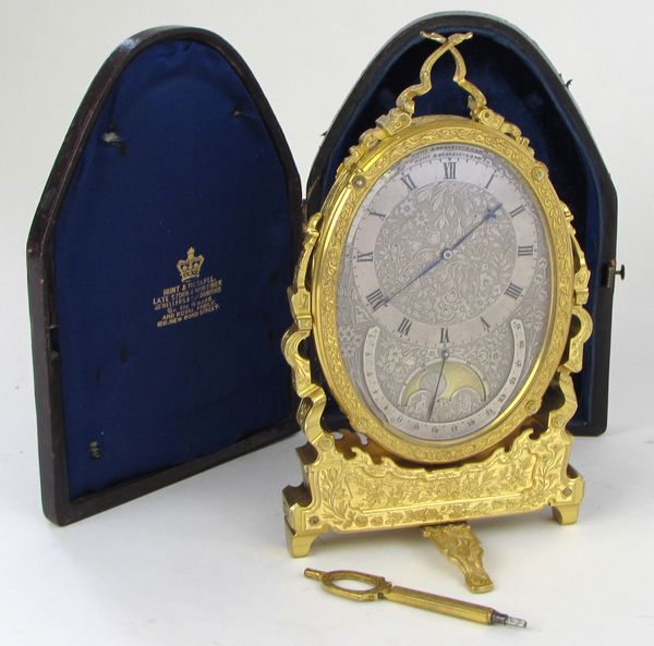 A particularly fine and rare travelling clock 