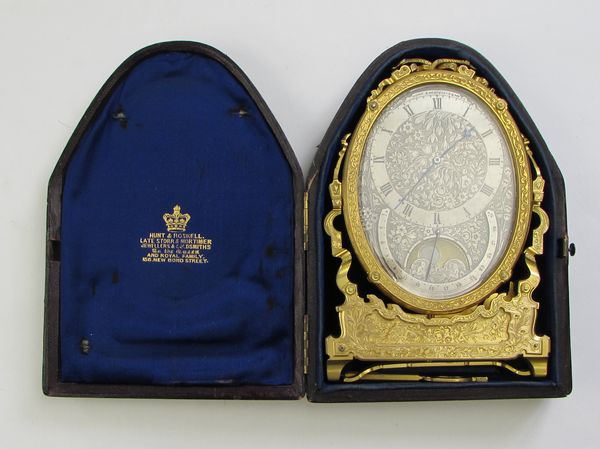 A particularly fine and rare travelling clock 