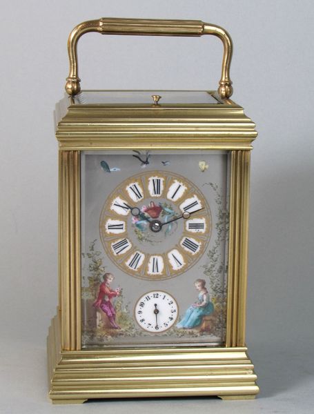Gilded Carriage Clock on Ebony Base