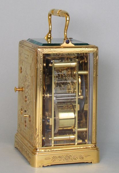 Early carriage clock with unusual escapement.