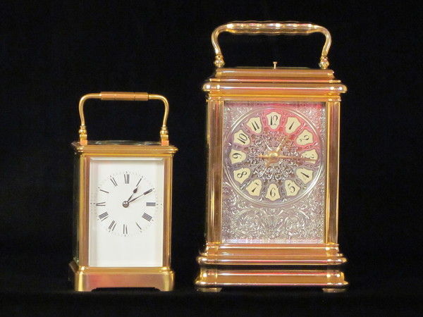 A super giant grande carriage clock with an exceptional dial