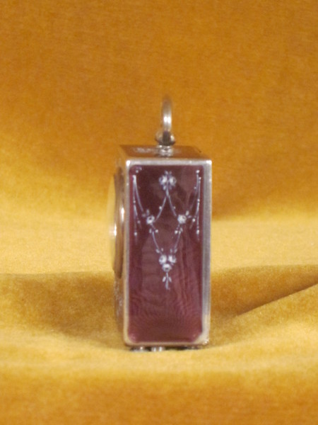 Swiss sub-miniature silver and enamel carriage clock by Zenith