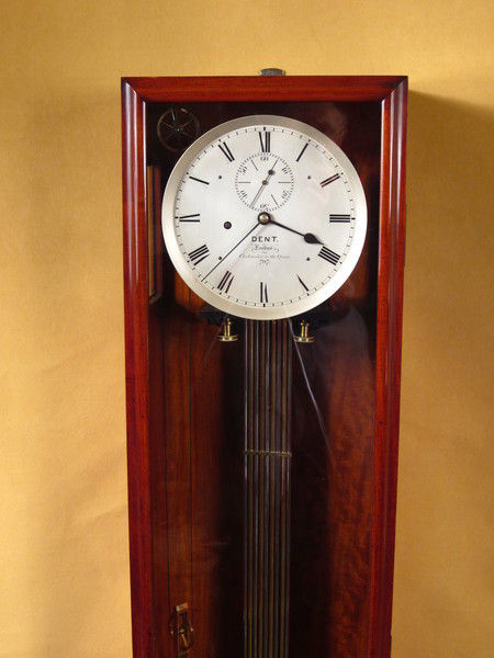 Wall regulator by Dent with gridiron pendulum, circa 1850