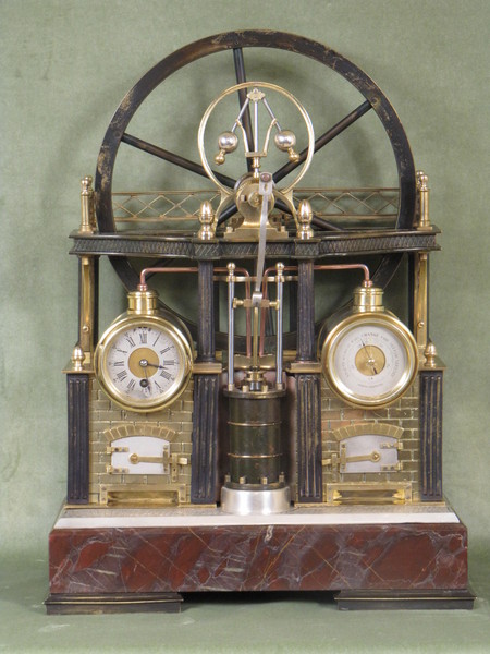 Complex industrial clock based on the steam pump.