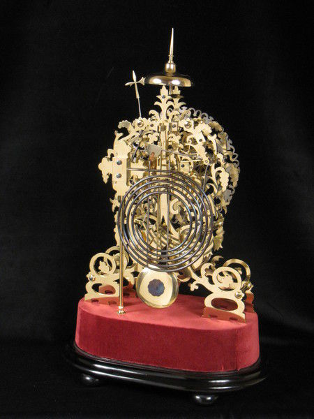 Striking Ivy leaf skeleton clock attributed to Smiths, Clerkenwell. 