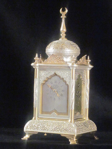 Carriage/travelling clock made for Ottoman market.Highly detailed case.