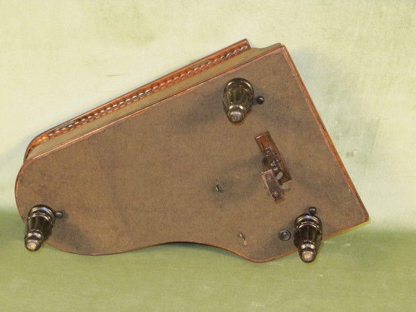 Miniature rosewood necessaire in form of a grande piano, with music box