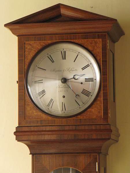 Martin and Roberts rosewood wall regulator,commissioned in 1978.