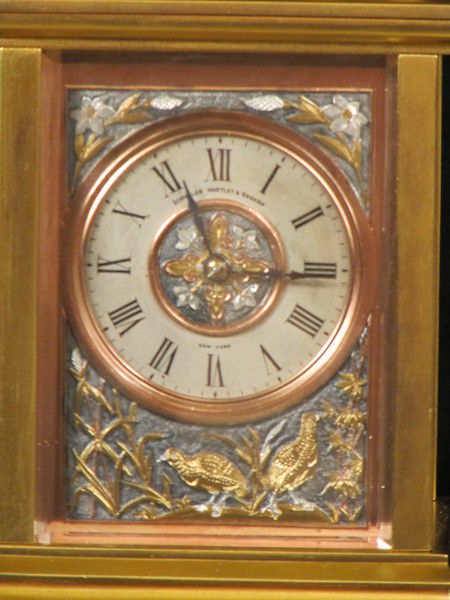 carriage clock made for Japanese market with fine metal panels 
