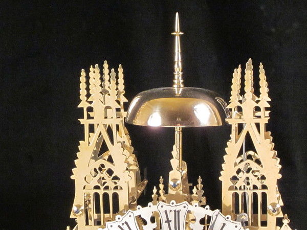 striking and repeating skeleton clock based on York Minster