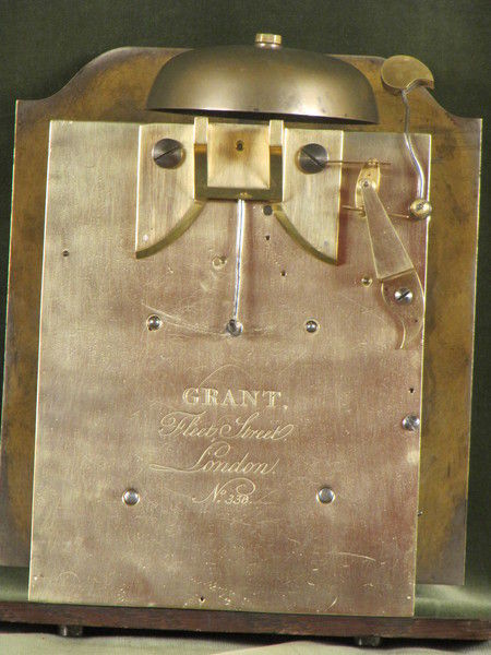 late18th cent mahogany wall clock by Grant Fleet Street London No. 330