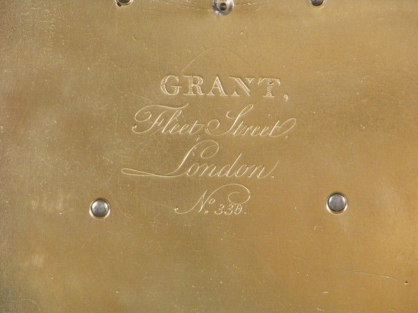 late18th cent mahogany wall clock by Grant Fleet Street London No. 330