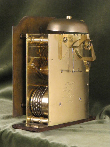 late18th cent mahogany wall clock by Grant Fleet Street London No. 330