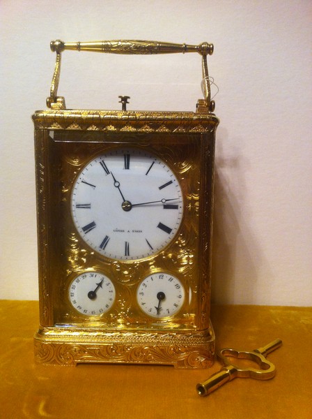 D445. A particularly fine carriage clock, circa 1845-50, LEPINE a PARIS.  