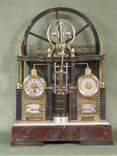 Complex industrial clock based on the steam pump.