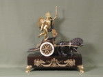  Chariot clock with Lion (France)