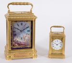 Giant Cased Carriage Clock with Porcelain Panels (France)
