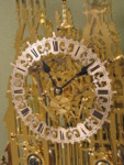 English York Minster skeleton clock striking on bell and gong. 1860 (England)
