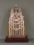 English York Minster skeleton clock striking on bell and gong. 1860 (England)