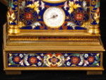 large champleve enamel carriage clock centre seconds (France)
