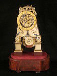 early ( circa !832) English skeleton clock with strikework in the base. (England)