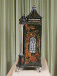Chiming and musical green lacquer bracket clock for the oriental market (England)