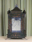Chiming and musical green lacquer bracket clock for the oriental market (England)
