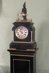 rare automaton clock with wizard striking the quarters on four bells (France)