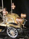 A rare automaton car clock by Guilmet,  (France)