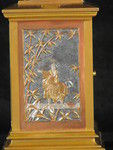 carriage clock made for Japanese market with fine metal panels  (France)