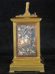 carriage clock made for Japanese market with fine metal panels  (France)