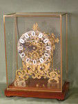 a rare 2 skeleton clock which chimes the first 3 quarters on two gongs (England)
