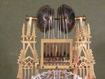 transversely mounted 8 bell skeleton clock based on West front Yorkminster   (England)